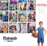BigWig Prints Basketball Posters - Nba Posters, Basketball Room Decor, Nba Room Decor, Steph Curry, Kobe Bryant Wall Art, Kevin Durant, Lebron Wall Art, Warriors, Lakers - Unframed Set of 12 (8x10)