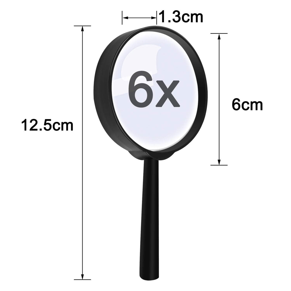 Elcoho 24 Pack Handheld Magnifier Plastic Magnifying Glass for Reading Jewelry Home Office Desk Accessories with Storage Bag