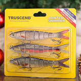 TRUSCEND Swimmax for Freshwater and Saltwater, Lifelike Fishing Lures for Bass Trout Crappie Walleye Pike Bluegill Salmon, Swimbait for Bass Fishing, Amazing Fishing Gear Gifts for Family Fishing