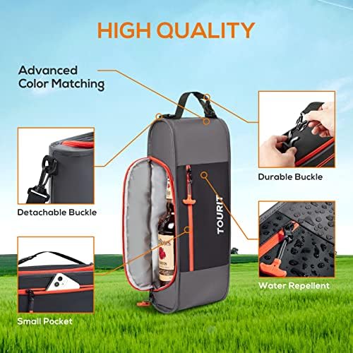 TOURIT Cooler Bag - 6-Can Insulated Sleeve, Small Soft Golf Accessories for Men, Fits Discreetly in Golf Bag