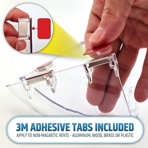 Powerful Magnetic Vent Air & Heat Deflector (3 Pack) for Ceiling, Floor and Wall - Will Never Fall Off - Adjustable from 9.2” to 16” - Super Strong Neodymium Magnets (Upgraded Design) | Patent Pending