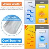 RELIANCER Magnetic Thermal Insulated Door Curtain,Waterproof EVA Door Cover,Fit Doors Size Up to 36"x80",Temperature Protection Insulated Doorway Curtain Partition,Patio Self-Closing Doors Net Screen