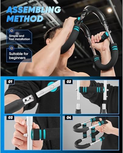 Saker Twister Arm Trainer, 40-100lb Adjustable Chest Workout Equipment, Arm Trainer, Twister Arm Trainer, Portable Power Twister Bar, Detachable Design Fitness Anywhere