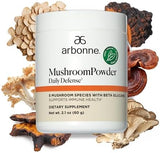 Arbonne Mushroom Powder Daily Defense - Daily Mushroom Supplement Powder Superblend That Supports Immune and Cognitive Health, 100% Organic Mushrooms, 2.1 oz