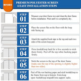 MAGZO Magnetic Screen Door Mesh, 36'' x 80'', High-Density Fiber Net Netting Curtain Tear-Resistant, Pet Friendly, Walk Through Freely Magnets, Fits for Sliding Glass/Patio/Front/Back Doors, White