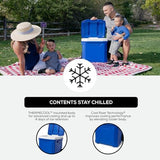 Igloo Cooler with Wheels, Profile II 28 Qt Hard Sided Ice Chest - Portable Insulated Container with Leak-Proof Design for Outdoor Use