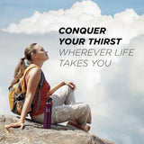 IRON °FLASK Camping & Hiking Hydration Canteens - 3 Lids (Narrow Straw Lid) Leak Proof Vacuum Insulated Stainless Steel - Hot & Cold Double Walled Sports Water Bottle - Burgundy, 20 Oz