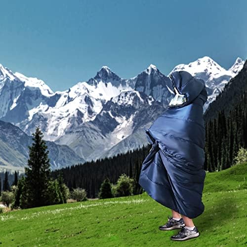 0 Degree Sleeping Bag 100% Cotton Flannel XXL for Adults Big and Tall Cold Weather Winter Zero Degree Camping,Free Compression Sack