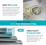 KRAUS Kore Workstation 32-inch Undermount 16 Gauge Stainless Steel Kitchen Sink, Single Bowl Kitchen Sink with Accessories, KWU110-32