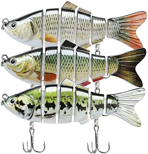 TRUSCEND Swimmax for Freshwater and Saltwater, Lifelike Fishing Lures for Bass Trout Crappie Walleye Pike Bluegill Salmon, Swimbait for Bass Fishing, Amazing Fishing Gear Gifts for Family Fishing