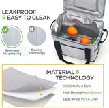 TOURIT Portable 50-Can Collapsible Rolling Soft Cooler with 29L Space & Reinforced All-Terrain Cart with Wheels Easy Transportation, Large Leakproof Travel Beach Ice Chest for Grocery Shopping