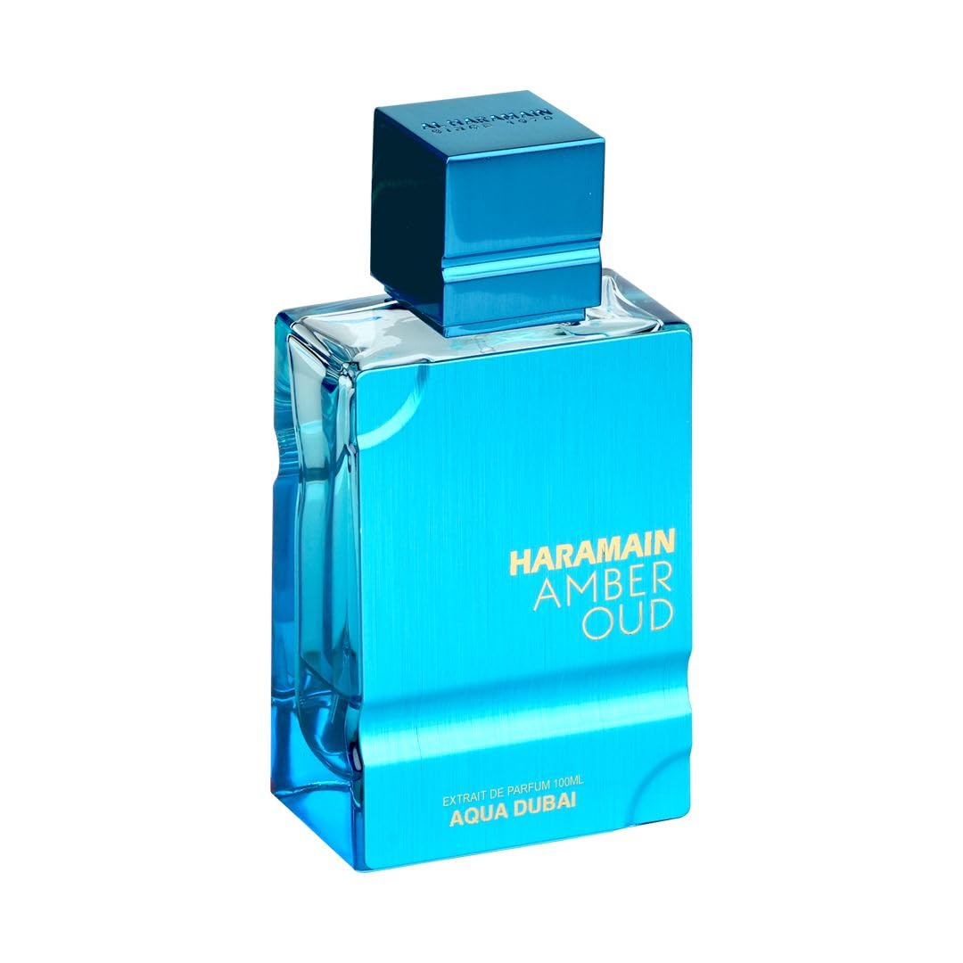 Al Haramain Amber Oud Aqua Dubai Extrait De Parfum Spray - Arabian Perfume for Women & Men - Arabic Cologne - Long Lasting Fruity Fragrance with Bergamot, Fruits, Amber, Musk - Eau De Parfum - 3.33 oz
