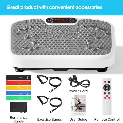 Vibration Plate Exercise Machine for Lymphatic Drainage Weight Loss,SoftGym Power Vibration Plate 300-400 Lbs Capacity Full Whole Body Workout Vibration Platform,Waver Vibration Plate for Home Fitness