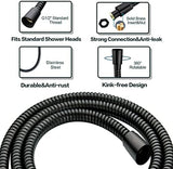 BRIGHT SHOWERS Four Spray Settings Shower Head Set Oil Rubbed Bronze and Black Finishing with 60" Long Stainless Steel Shower Hose