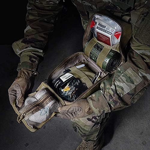 EVERLIT Emergency Trauma Kit, CAT GEN-7 Multi-Purpose SOS Everyday Carry IFAK for Wilderness, Trip, Cars, Hiking, Camping, Father’s Day Birthday Gift for Him Men Husband Dad Boyfriend (Tan)