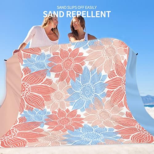 Beach Blanket Waterproof Sandproof Extra Large Beach Mat 79" X 83"/120"x108"for 1-8 Adults Quick Drying Durable Outdoor Picnic Mat for Beach Travel Camping Hiking