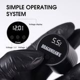 Dragonhawk Wireless Tattoo Kit 2 Batteries Tattoo Gun Kit Beginner Complete Tattoo Machine Pen Kit Pro Coreless Motor