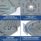 2 Pcs Silicone Faucet Handle Drip Catcher Tray, 2 in 1 Dish Soap Sponge Holder for Kitchen Sink & Splash Guard, Drying Mat for Sink Accessories, Counter, Bathroom