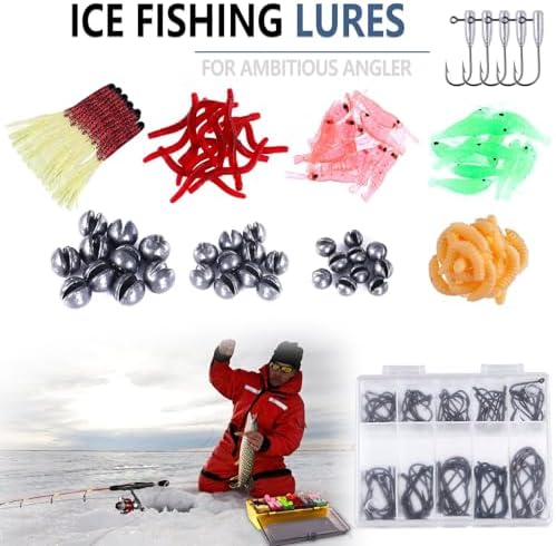 PLUSINNO Fishing Lures Baits Tackle Including Crankbaits, Spinnerbaits, Plastic Worms, Jigs, Topwater Lures, Tackle Box and More Fishing Gear Lures Kit Set, 102/302Pcs Fishing Lure Tackle