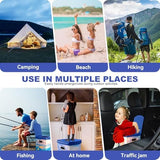 Upgrade XL Portable Toilet for Adults, Extra Large Portable Travel Floding Toilet, Camping Tall Toilets with Lid for Adults and Kids Compact Potty for Car,Hiking,Beach and Camping