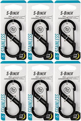 S-Biner, Size 3, Black ( 6 pack )
