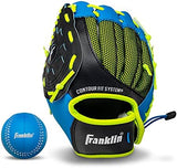 Franklin Sports Youth Teeball Glove - 9.0 Inch Neo-Grip Synthetic Leather Fielding Glove - Left & Right Handed Ready To Play with Ball
