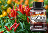 MST Capsimax Supplement 100mg V Capsules, 60 Servings Clinically Dosed Weight Management, Thermogenic, Appetite Control, Calorie Burning, Metabolic Health, Stimulant Free. BSCG Certified