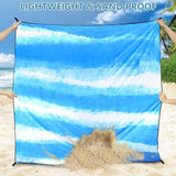 Beach Blanket Waterproof Sandproof Beach Mat 79" X 83" /10'x9'for 2-8 Adults Quick Drying Outdoor Picnic Mat Beach Accessories for Travel, Camping, Hiking