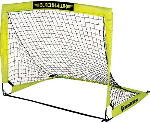 Franklin Sports Blackhawk Backyard Soccer Goal - Portable Pop Up Soccer Nets - Youth + Adult Folding Indoor + Outdoor Goals - Multiple Sizes + Colors - Perfect for Games + Practice