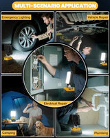 LIVOWALNY Cordless LED Work Light for Dewalt 20v Battery, 70W 7000LM Flashlight, Portable LED Flood Battery Light with USB A & USB C Charging Output Port for Emergency, Outdoors and Job Site Lighting