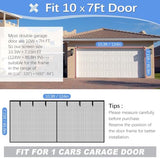 Garage Door Screen for 1 Car Garage 10x7FT, Magnetic Screen Garage with Retractable Fiberglass Mesh and Heavy Duty Weighted Bottom, Easy Assembly & Pass, Hands Free Screen Door Kit