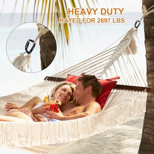 Heavy Duty Locking Carabiner Clips - Favofit 12KN (2697 lbs) Clips 3.2'' Small D Ring for Camping Hammock Hiking Dog Leashes Keys Keychains - Perfect for Outdoor Enthusiasts