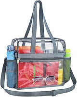Paxiland Clear Bag for Stadium Events 12x6x12, Clear Tote Bag with Reinforced Strap, Transparent Bag for Sports Concert