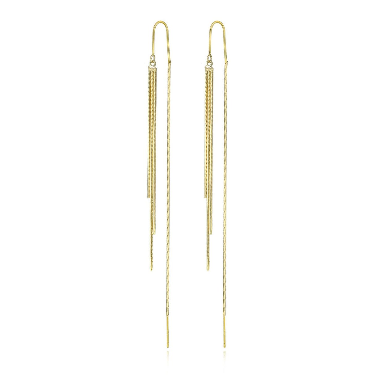 JA.S.JR Threader Dangle Earrings Long Tassel Earrings Gold Earrings for Women