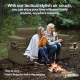 Inflatable Couch Multifunctional Durable Inflatable Sofa with Built in Pump Inflatable Furniture Portable Blow Up Couch for Camping Outdoor Travel Home Backyard