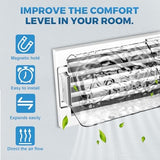 9”-15.5” Adjustable Magnetic Air Deflector with Unique Surface for Sidewall, Ceiling Registers and Vents (4 Pack)