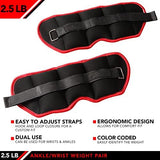 JFIT Adjustable Ankle Weights - Ankle Weight Pair 10 Weight and Bundle Options - 0.5 to 10 lbs Each, Set of 2, Adjustable Straps – Comfortable, Breathable, Moisture Absorbent Weight Straps for Men and Women