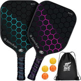 Pickleball-Paddles-Set of 4 or 2 Rackets by JoncAye, USAPA Approved Pickle-Ball Equipment with Balls, Bag, Accessories, Fiberglass Graphite Pickleball Racquet Set for Men, Women, Kids, Adults