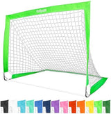 GoSports Portable Soccer Goals for Kids - 13 Color Options - Choose 4 x 3 ft or 6 x 4 ft - Team Tone Pop Up Nets for Backyard