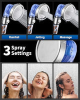 Luxsego Filtered Shower Head for Hard Water with Stop, High Pressure 4-Mode Shower Heads Built-in Power Spray to Clean Corner, Tub & Pets, Water Softener Handheld Shower to Remove Chlorine & Fluoride