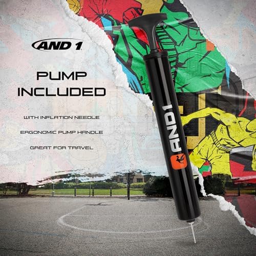 AND1 Fantom Rubber Basketball: Official Regulation Size 7 (29.5 inches) Rubber Basketball - Deep Channel Construction Streetball, Made for Indoor Outdoor Basketball Games