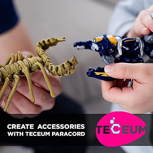 TECEUM 5/32" Paracord Rope 1000 – 1000ft / 200ft / 100ft / 50ft – Tactical Parachute Cord 4mm – 45+ Colors – Nylon String for Survival & Camping Gear – Stripe Cord for Survival – Utility Rope