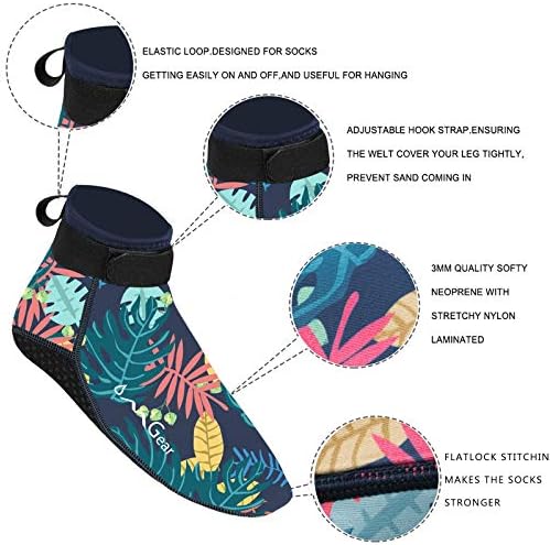 OMGear Water Socks Neoprene Socks Beach Booties 3mm 5mm Anti-Slip Wetsuit Footwear Fin Swim Sand Proof Socks