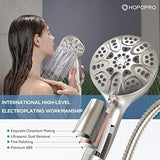 6-Mode High Pressure Handheld Shower Head Set, Consumer Reports Recommended HOPOPRO High Flow Hand Held Showerhead with 59 Inch Hose Bracket Teflon Tape Rubber Washers