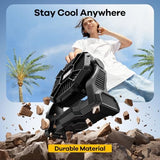 20000mAh Solar Fan with LED Lantern, 10W Solar Panel Rechargeable Battery Powered Camping Fan for Outside, 9 Inch Portable Battery Operated Power Bank for Picnic, Barbecue, Fishing, Travel