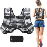 BAGAIL Weighted Vest, 5lbs/10lbs/12lbs/15lbs/20lbs/25lbs/30lbs Weight Vest with Detachable Pouch, Rucking Vest for Women, Men, Walking, Weight Loss, Training, Running