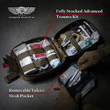 EVERLIT Advanced Emergency Trauma Kit, CAT GEN-7 Tourniquet Mil-Spec Nylon Laser Cut Pouch with 36" Splint, Military Combat Tactical IFAK for First Aid Response Bleeding Control