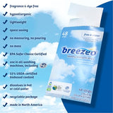 Breezeo Laundry Detergent Strips (48 strips) – Free & Clear - More Convenient than Pods, Pacs, Liquids or Powders – Great for Home, Dorm, Travel, Camping & Hand-Washing