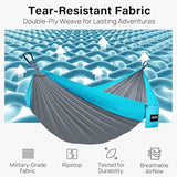 Kootek Camping Hammock 500 lbs Capacity, Portable Hammocks with Tree Straps & Attached Carry Bag, Camping Essentials Gear, Perfect for Outside Indoor Hiking Beach Backpack Travel