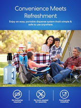 Brio-PU100 Universal Manual Drinking Water Pump - Fits Most 5-6 Gallon Water Bottles Including Glass (Grey/Black)